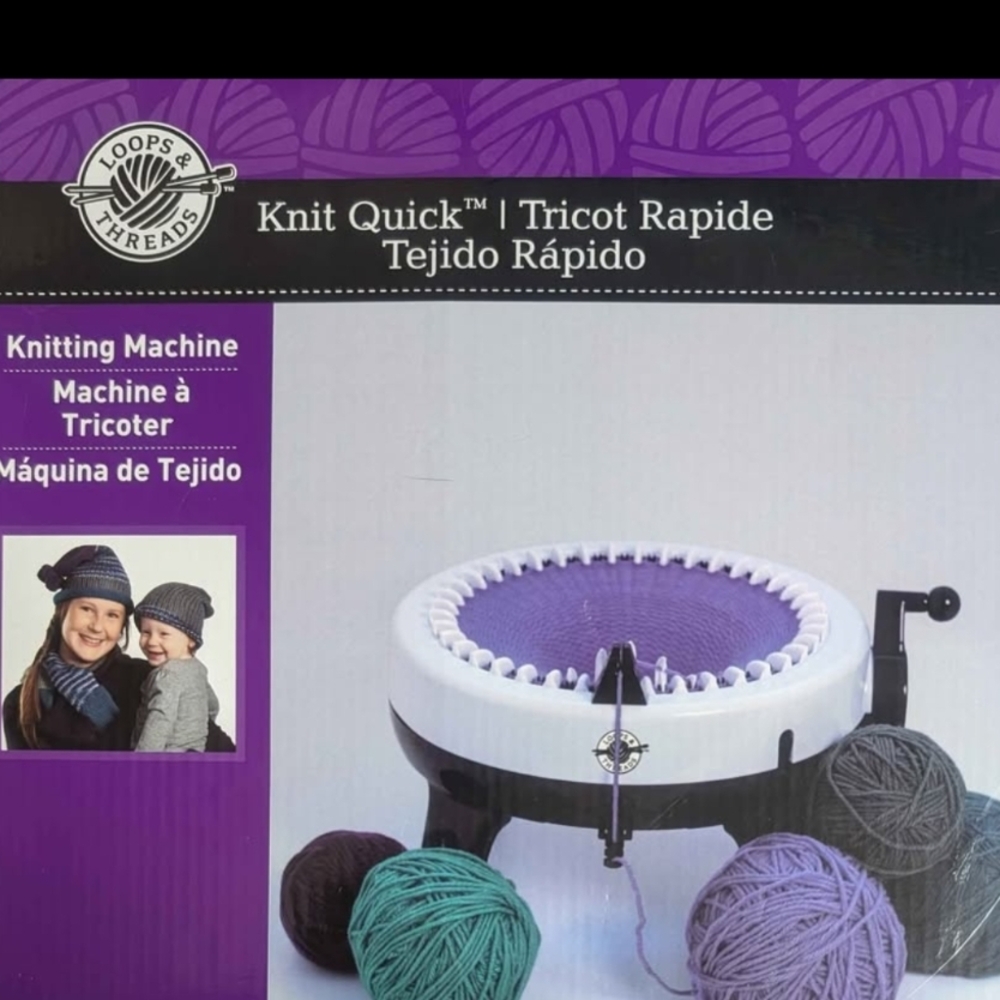 Loops & Threads Knitting Machine - Purple and Black